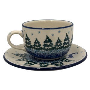 Filiżanka ceramiczna ze spodkiem 200 ml