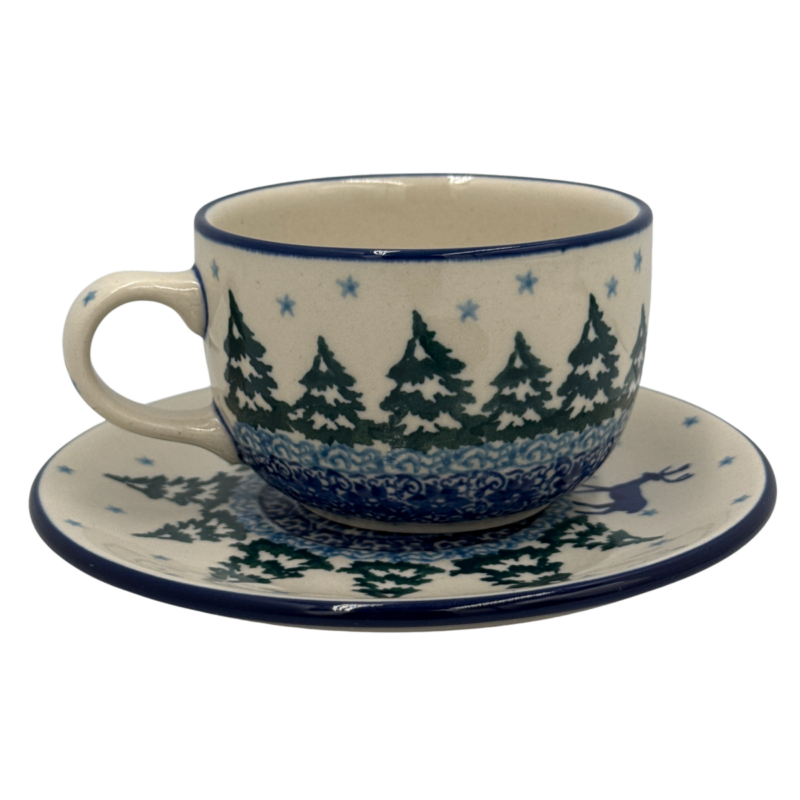 Filiżanka ceramiczna ze spodkiem 200 ml